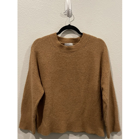 ZARA Knit Camel Long Sleeve Sweater - Picture 1 of 3